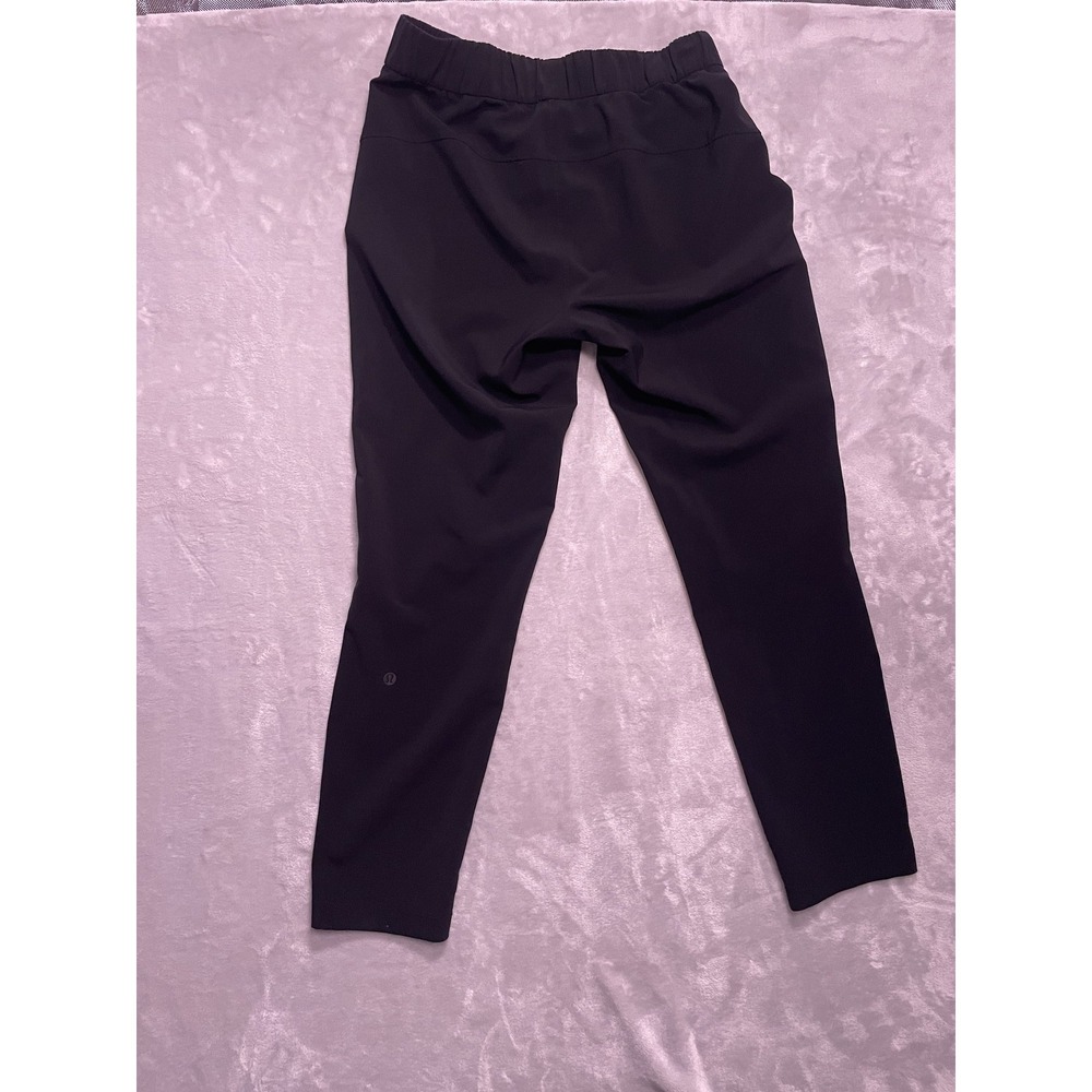 Lululemon Womens 4 Black Joggers Tapered Drawstring Track Pants Gym Workout